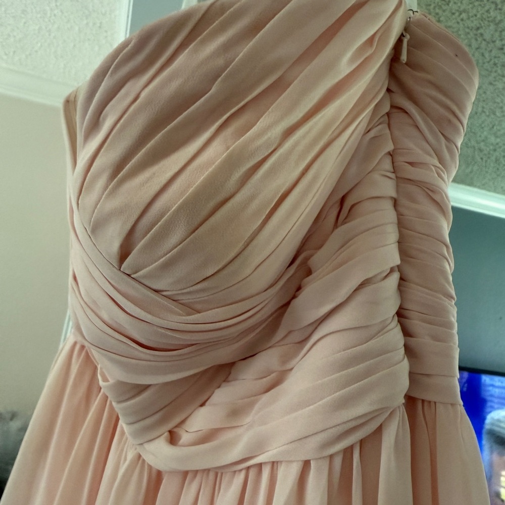 Bill Levkoff Strapless Blush Maxi Dress, Size 10 - Picture 7 of 10